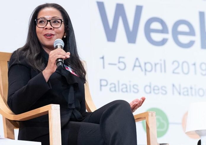 Rebecca Enonchong, founder and CEO of AppsTech, speaking about technology innovation and entrepreneurship in Africa.