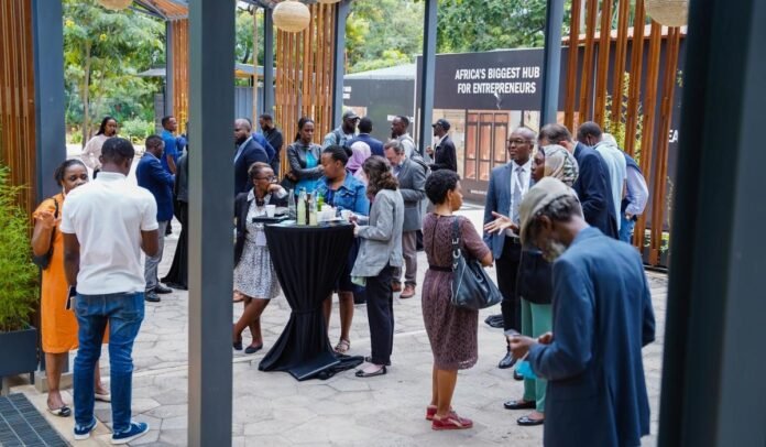 African entrepreneurs presenting startup ideas to venture capital investors